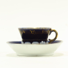 Antique Russian porcelain cup with saucer, M.S.Kuznetsov