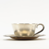Silver cup with saucer, 875 silver