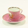 Antique porcelain cup and saucer, probably Russia