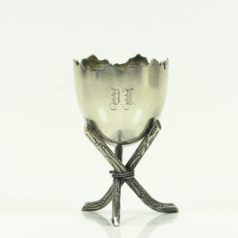 Antique silver egg cup, 813 silver