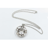 Pendant/chain, 925 silver, rock crystal