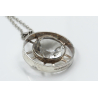 Pendant/chain, 925 silver, rock crystal